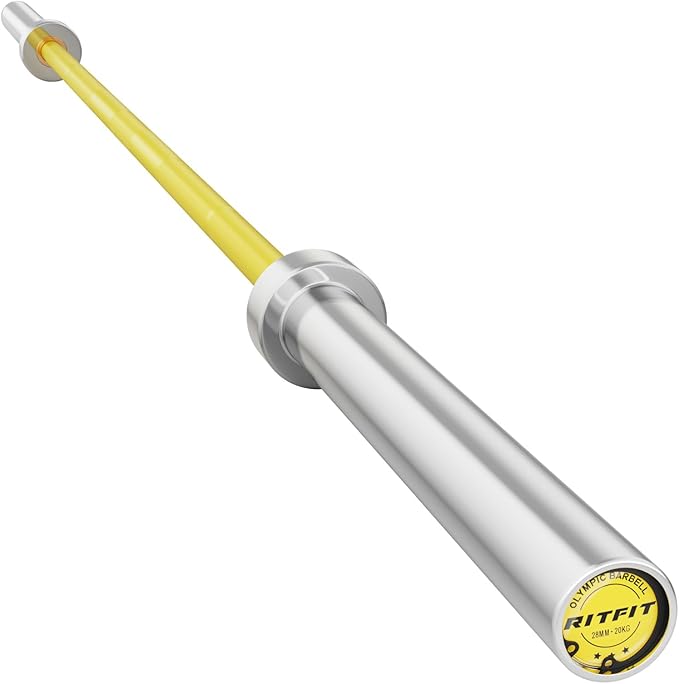 RITFIT 7FT Olympic Barbell for Strength and Weightlifting Training - 2 Inch Olympic Bar for Squat, Deadlift, Bench Press, Curl, Overhead Press - 600lbs/1000lbs/1200lbs Capacity