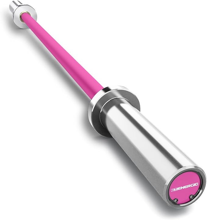 4ft Olympic Barbell - Heavy Duty Chrome Steel Weightlifting Bar for 2-Inch Plates, 500LBS Capacity Bar with Knurled Grip & Ball Bearings - Compact Strength Training Barbell for Men & Women Home Gym Workout