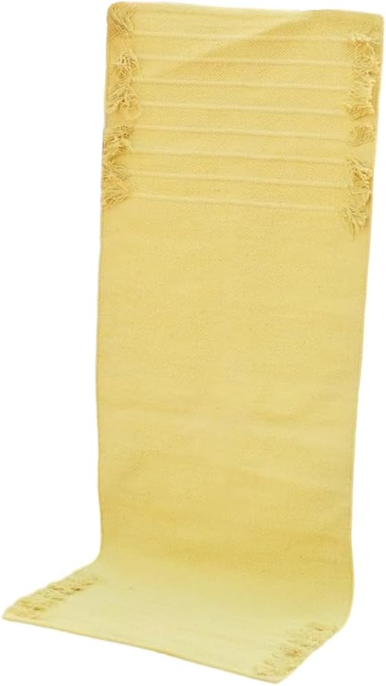 Indian Handmade100 % Organic Anti Skid Multi Colour Cotton Yoga Mat - Eco-Friendly Hand-Woven Rug - Non-Slip & Thick (24”x72”x5mm) for Hot yoga & Everyday Fitness at Home - Comfortable & Foldable Extra-Long Mat