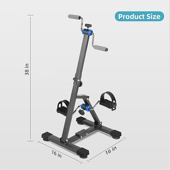 Arm and Leg Pedal Exerciser for Seniors - Seated Pedal Exerciser for Elderly, Stroke Recovery Pedal Exercise Equipment for Senior, Knee & Foot Stroke Therapy Equipment for Adults, Elliptical for Seniors