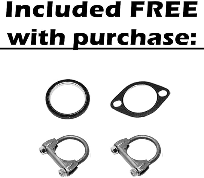 Northeastern Exhaust Stainless Steel Catalytic Resonator Muffler System Kit compatible with 2003-2005 Chevrolet Monte Carlo 3.4L - Include clamps and gaskets