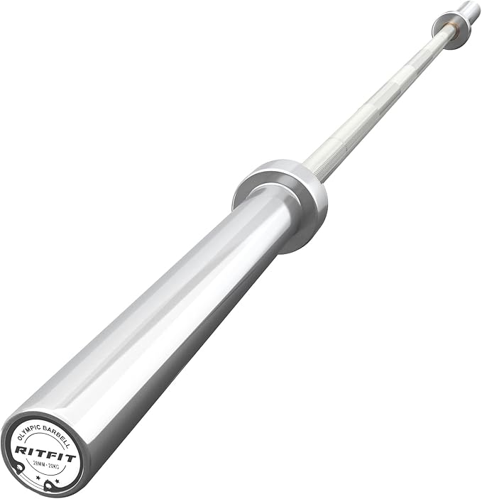 RITFIT 7FT Olympic Barbell for Strength and Weightlifting Training - 2 Inch Olympic Bar for Squat, Deadlift, Bench Press, Curl, Overhead Press - 600lbs/1000lbs/1200lbs Capacity