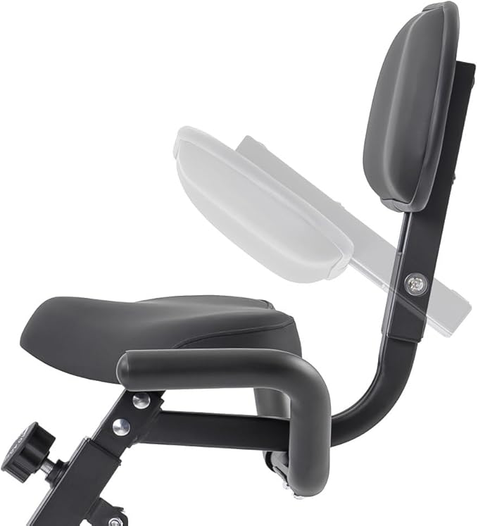 Foldable Exercise Bike with Magnetic Resistance, LCD Display and Arm Bands - Adjustable Upright Recumbent Stationary Fitness Cycling Machine for Home Gym