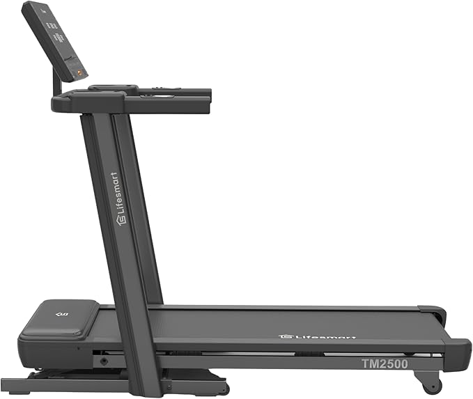 Lifesmart TM2500 PowerTouch Folding Treadmill for Home Gym | Brushless Motor, 10% Incline & -3% Decline | Compact Heavy Duty Treadmill with Bluetooth Speakers, Fan & Heart Rate Monitor