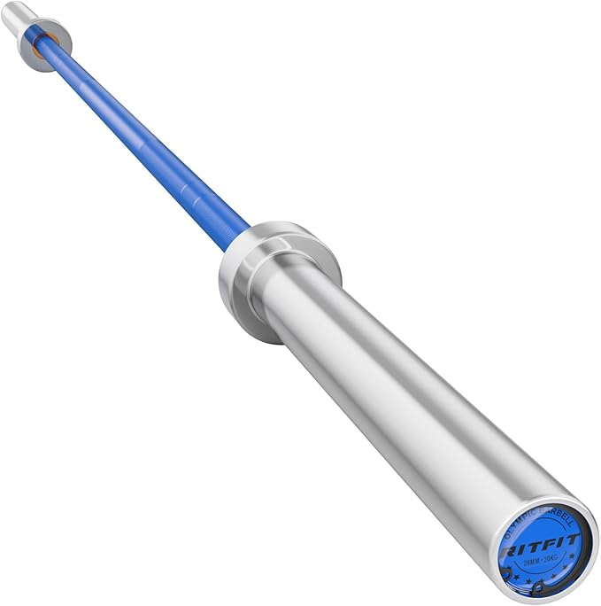 RITFIT 7FT Olympic Barbell for Strength and Weightlifting Training - 2 Inch Olympic Bar for Squat, Deadlift, Bench Press, Curl, Overhead Press - 600lbs/1000lbs/1200lbs Capacity