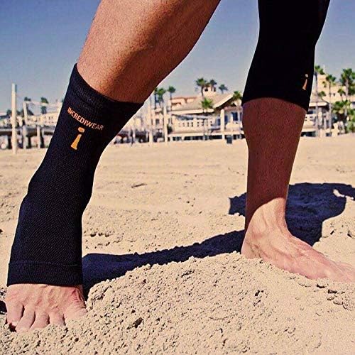 Incrediwear Ankle Sleeve – Ankle Brace for Joint Pain Relief, Sprained Ankle Support, Arthritis, Inflammation Relief, and Circulation, Support for Women and Men (Black, X-Large)
