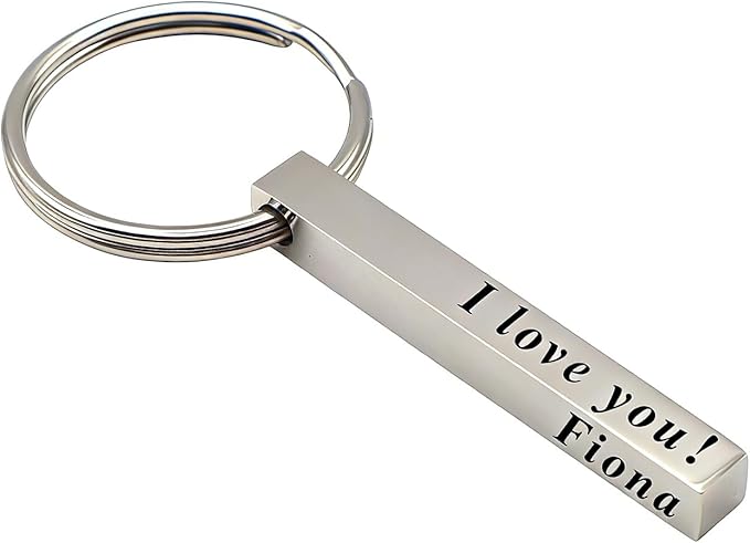 Hiyong Personalized Keychain Custom Photo Keyring Customized Gifts for Men Custom Keychain with Your Photo Logo or Text