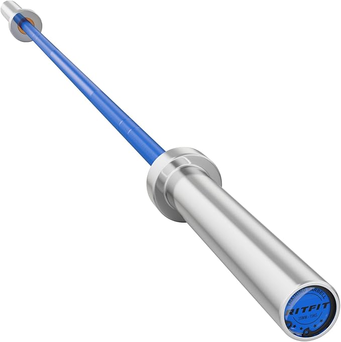 RITFIT 7FT Olympic Barbell for Strength and Weightlifting Training - 2 Inch Olympic Bar for Squat, Deadlift, Bench Press, Curl, Overhead Press - 600lbs/1000lbs/1200lbs Capacity