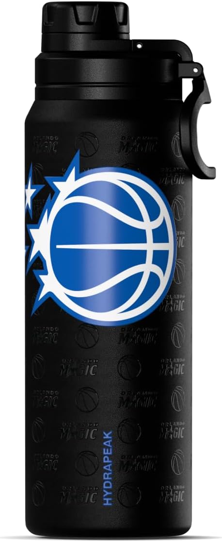 Hydrapeak x NBA Officially Licensed Orlando Magic 26 oz Active Water Bottle with Chug Lid and Handle Reusable Stainless Steel Double Wall Insulated Sports Gift