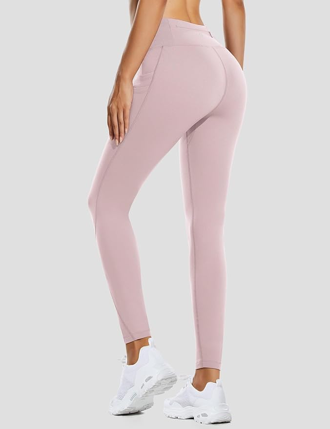 baleaf Women's Fleece Lined Leggings Water Resistant Thermal Winter Warm Tights High Waisted with Pockets Running Gear