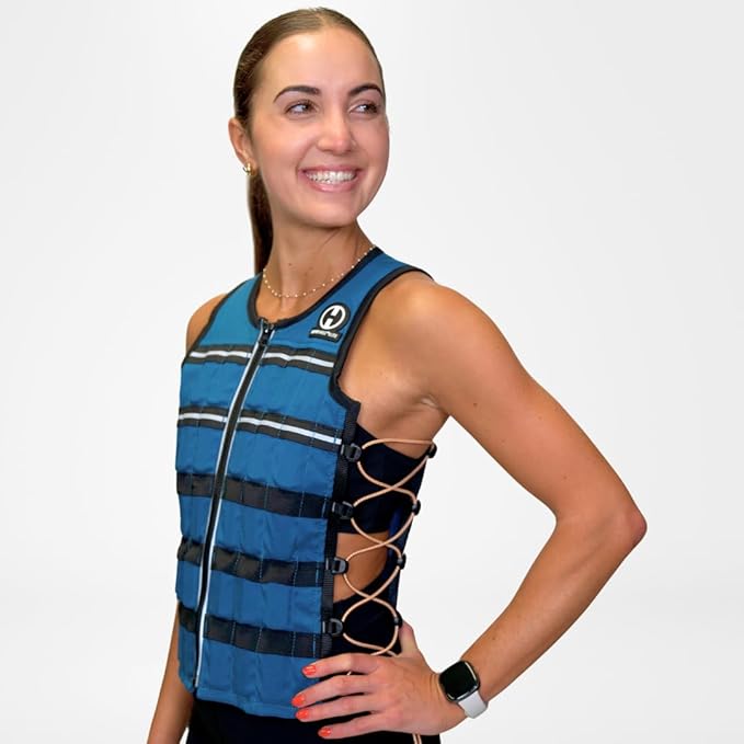 Hyperwear Hyper Vest ELITE Fully Adjustable Weight Vest - Stretch CORDURA® Fabric Zipper Thin Steel Weights - Weighted Vests for Running, Strength, Endurance, Walking - Sizes S, M, L, XL