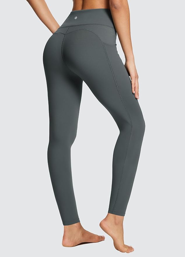 BALEAF Women's Leggings with Pockets Black Tummy Control Workout High Waisted Athletic 7/8 Ultra Soft Gym Yoga Ankle Pants
