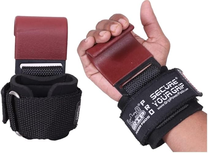 Premium Weight Lifting Hooks & Straps for Pull Ups & Deadlifts - Padded, Heavy Duty, Power Lifting Grips for Men & Women