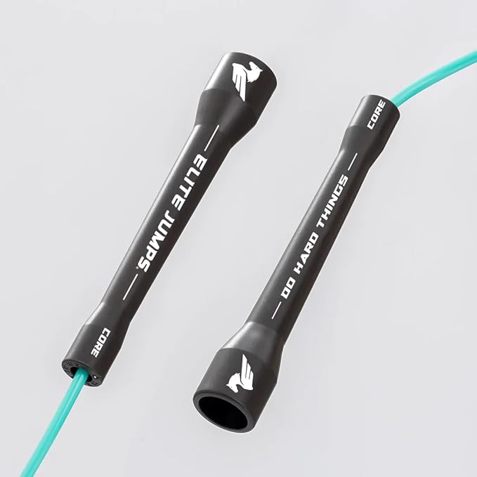 Elite Jumps Adjustable Jump Rope – 6mm PVC Training Rope for Fitness & Cardio | Indoor/Outdoor Skipping Rope with Unbreakable Handles, Non-Kinking Cord & Smooth Rotation for Boxing & Strength