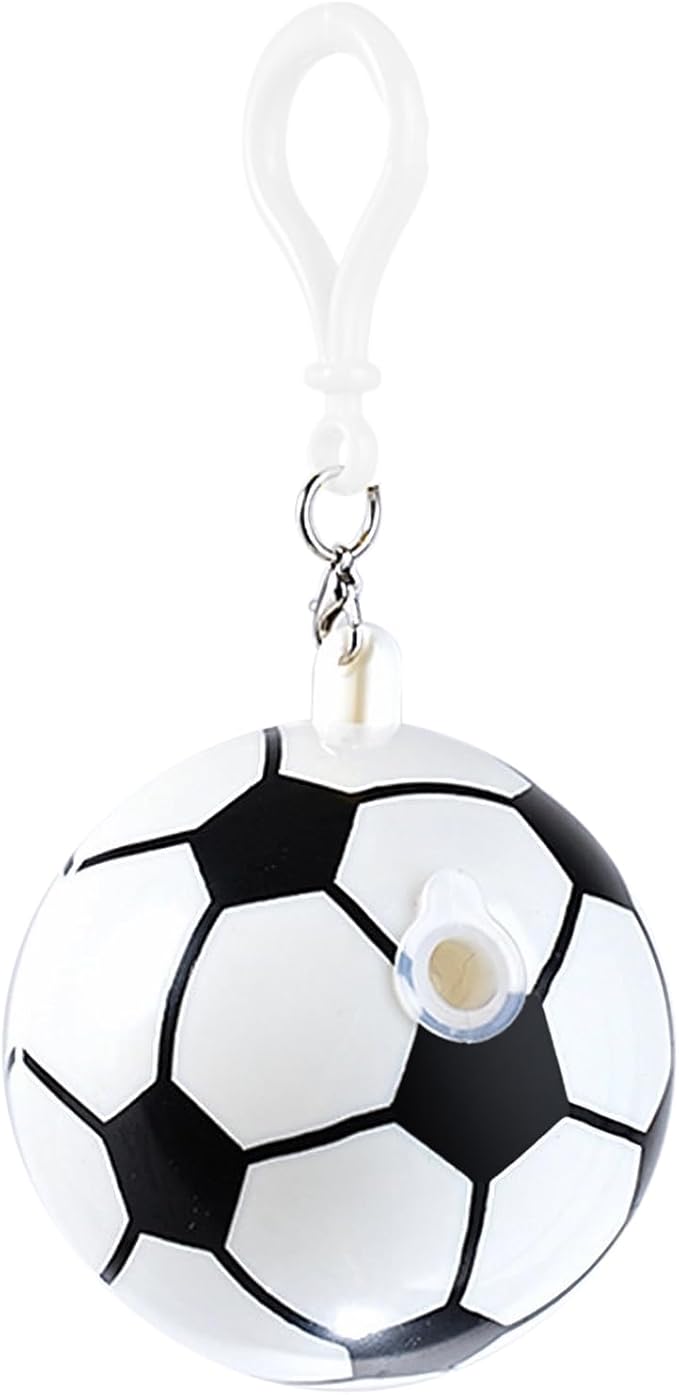MIUPOO Soccer Water Gun Keychain,Football Keyrings,Soccer Gifts Backpack charm Pendant Key Chains,Prank Water Gun,1 Piece