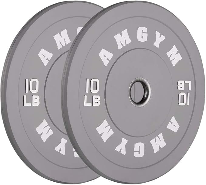 2 Inch Bumper Plates，10-500lbs，Barbell Rubber Olympic Weight Plates Set for Home Gym, Strength Training & Weight Lifting, Multiple Options Colors