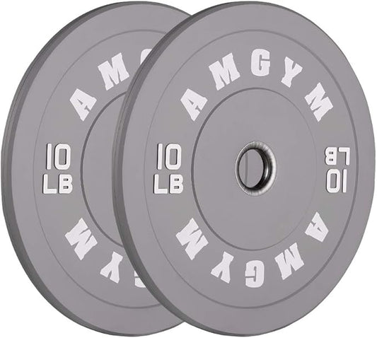 2 Inch Bumper Plates，10-500lbs，Barbell Rubber Olympic Weight Plates Set for Home Gym, Strength Training & Weight Lifting, Multiple Options Colors