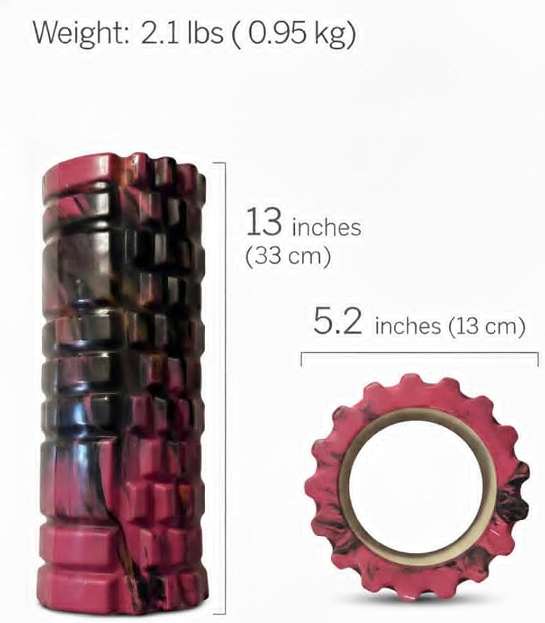 High-Density Foam Roller for Muscle Recovery, Deep Tissue Massage & Physical Therapy – Improves Mobility, Relieves Soreness, Ideal for Athletes & Fitness Training (18 Inch) (Pink Camouflage)