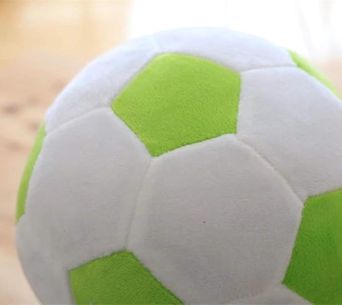 Plush Soccer Balls - Fluffy Stuffed Toy Soccer Ball Plush Pillow Soft Durable Stuff Soccerball Gift for Kids Boy Baby (Green - White,7.8inch/20cm)