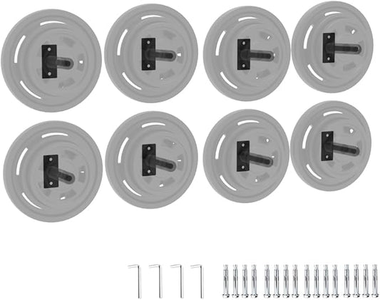 Wall Mounted Weight Plate Holder,Steel Bumper Plate Storage Rack with Screws and Thick Pad, Space Saving Holder for Home Gym,Max Weight Capacity 300 LBS