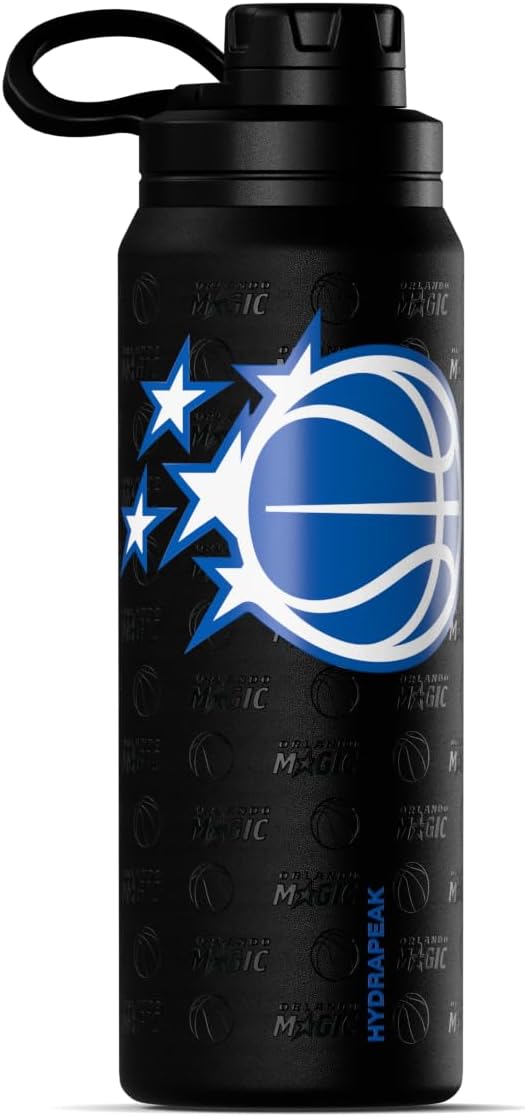 Hydrapeak x NBA Officially Licensed Orlando Magic 26 oz Active Water Bottle with Chug Lid and Handle Reusable Stainless Steel Double Wall Insulated Sports Gift