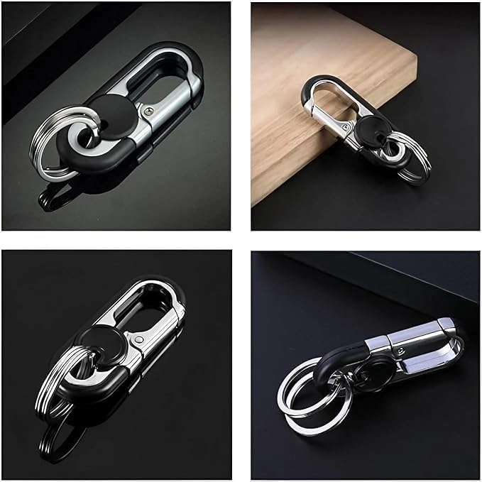 Men's Car Key Chain 2pcs, Personalized Creative Stainless Steel Car Keychain for Men