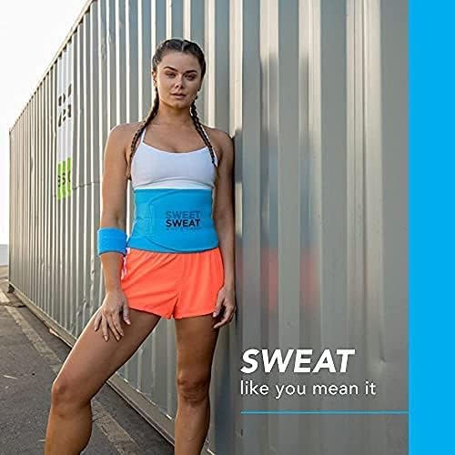 Sports Research Sweet Sweat Waist Trimmer (Core Series) - Premium Sweat Enhancing Fitness Band for Women & Men