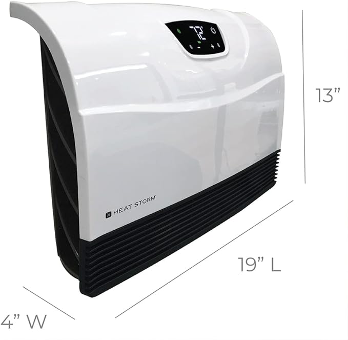 Heat Storm Phoenix Infrared Space Heater with Attachable Feet, Remote Control, Energy Efficient-750-1500 Watts, White Floor or Wall - HS-1500-PHX
