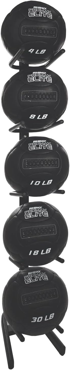 Champion Sports Rhino Slam Ball, 4-30 lb. Non-Slip Grip, Weightlifting, Crossfit, Home Gym, Fitness, 14" Diameter Balls, Optional Storage Rack/Tree Sold Separately