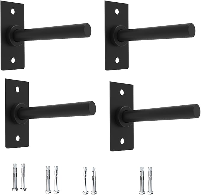 Wall Mounted Weight Plate Holder,Steel Bumper Plate Storage Rack with Screws and Thick Pad, Space Saving Holder for Home Gym,Max Weight Capacity 300 LBS