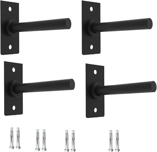 Wall Mounted Weight Plate Holder,Steel Bumper Plate Storage Rack with Screws and Thick Pad, Space Saving Holder for Home Gym,Max Weight Capacity 300 LBS