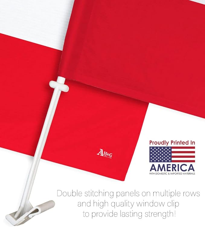 World Cup 2022 Polish Car Flag Bandera Para Carros De Poland Auto Decorations Small Banner For Window Clip Pole Accessories FIFA Sports Fans Outdoor Flags Trophy Game Football Soccer Gifts Made In USA