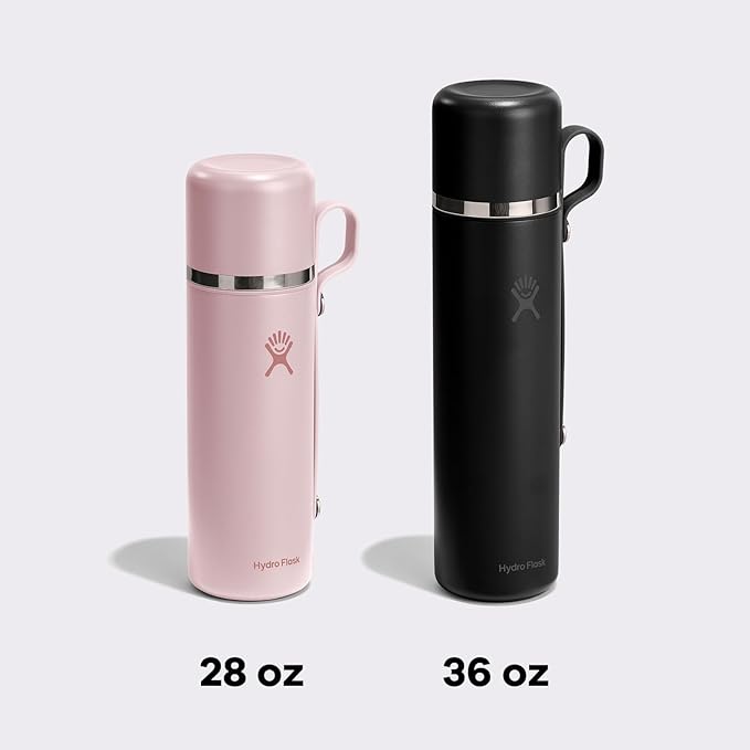 Hydro Flask Hot Flask & Cup – Insulated Stainless Steel, Hot Drink Travel Container for Coffee, Tea, & Soup 36 Oz Black