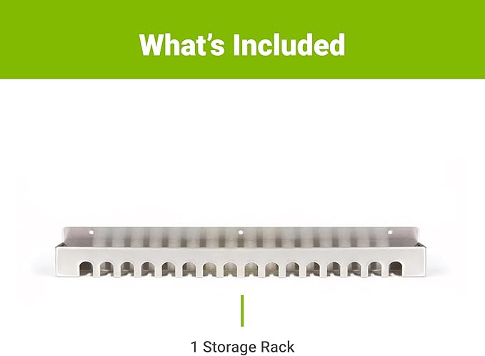 Web Slide-Storage Rack - Stainless Steel - 16 Slots - Perfect for Organizing - Physical Rehab Equipment Storage for Clinic, Home, or Gym
