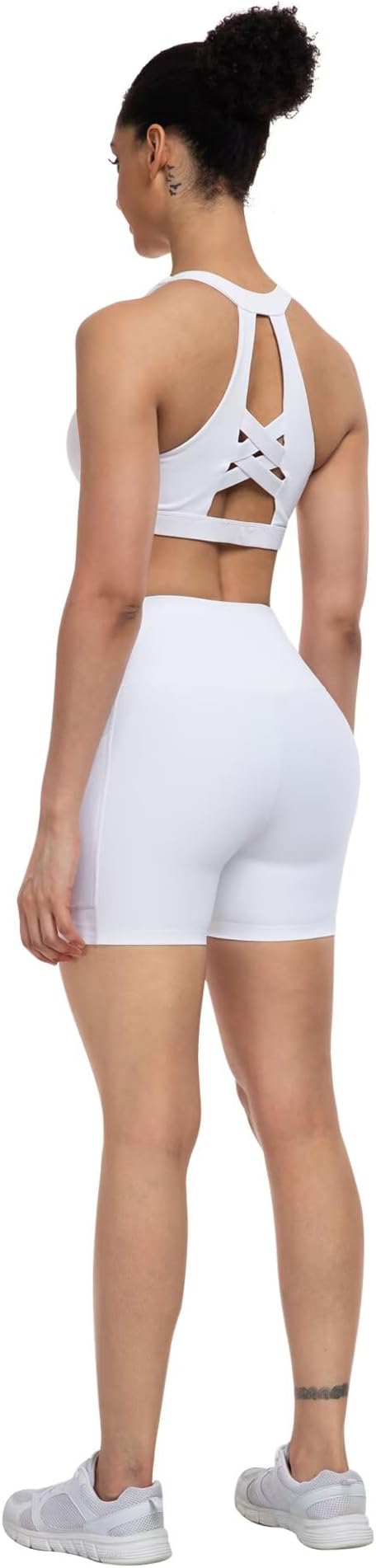 ATHVOTAR Biker Shorts Women with Pockets - 3"/5"/8" High Waisted Workout Spandex Tummy Control Gym Running Yoga Shorts