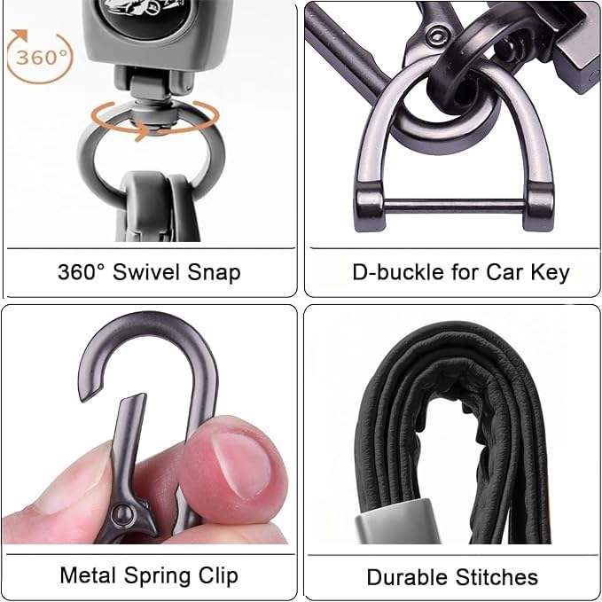 2 Pack Keychain, Sturdy Key Ring,Clip Holder Organizer for Home,Car