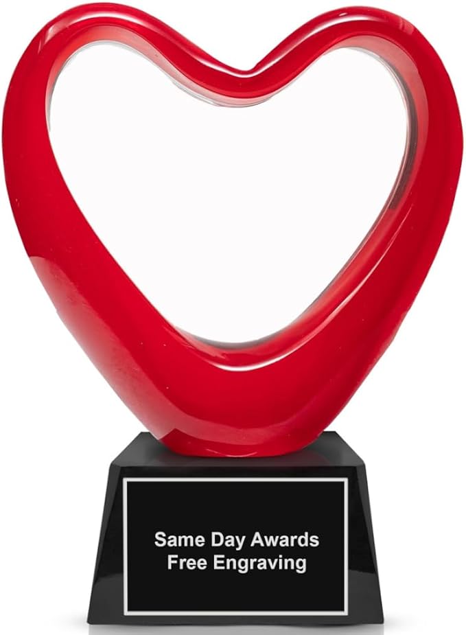 Hand-Blown Art Glass Award – Custom Engraved Elegant Award for Corporate, Sports Retirement Volunteer Recognition Leadership Personal Milestones Employee Gifts