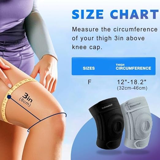 Knee Brace for Men Women with Side Stabilizers & Patella Gel Pad,Non Slip Adjustable Knee Compression Support for Pain Relief,Meniscus Tear,ACL,Arthritis,Injury Recovery,Running