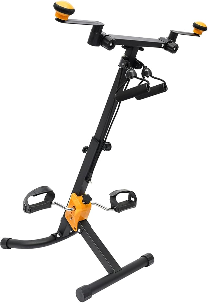 Pedal Exerciser Bike Foldable Pedal Exerciser Bike Hand Arm Leg and Knee Exercise Peddler for Seniors Adjustable Height Pedal Exercise Bike for Total Body Home Exercise Equipment