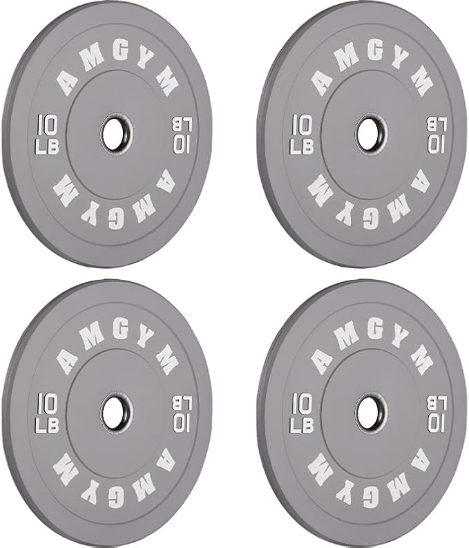 2 Inch Bumper Plates，10-500lbs，Barbell Rubber Olympic Weight Plates Set for Home Gym, Strength Training & Weight Lifting, Multiple Options Colors