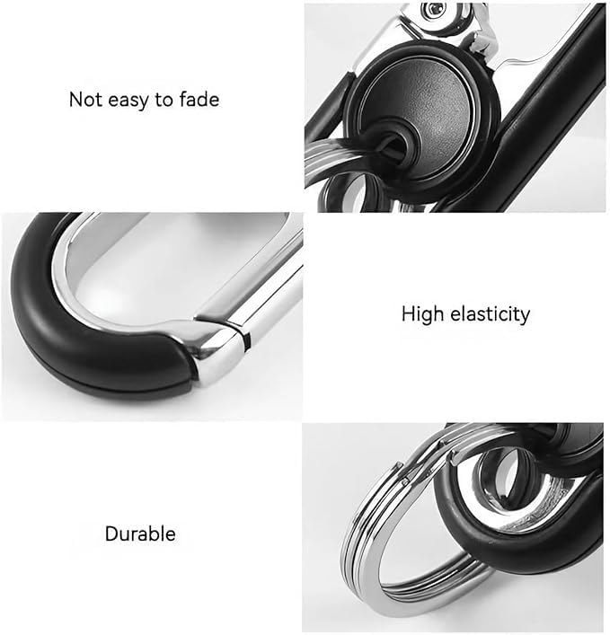 Men's Car Key Chain 2pcs, Personalized Creative Stainless Steel Car Keychain for Men