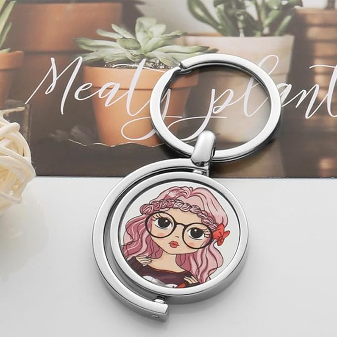 Hiyong Personalized Keychain Custom Photo Keyring Customized Gifts for Men Custom Keychain with Your Photo Logo or Text