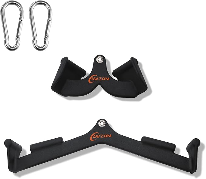 LAT Pulldown Attachments for Cable Machines, Cable Machine Attachments for Home Gym T Bar V Bar LAT Pulldown Machines Attachments, Back Tricep Bar Strength Training Handle Grip