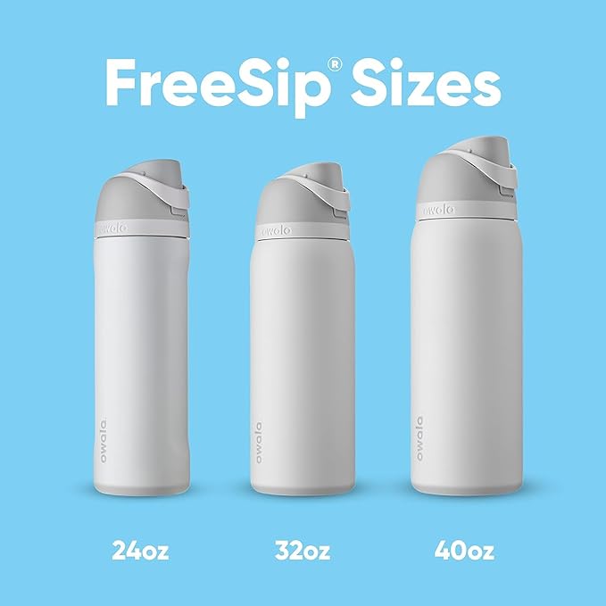 Owala FreeSip Insulated Stainless Steel Water Bottle with Straw for Sports, Travel, and School BPA-Free Sports Water Bottle, 24 oz, Surfs Edge