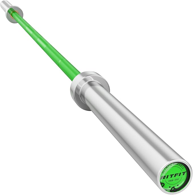 RITFIT 7FT Olympic Barbell for Strength and Weightlifting Training - 2 Inch Olympic Bar for Squat, Deadlift, Bench Press, Curl, Overhead Press - 600lbs/1000lbs/1200lbs Capacity