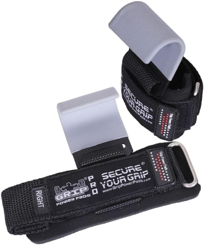 Premium Weight Lifting Hooks & Straps for Pull Ups & Deadlifts - Padded, Heavy Duty, Power Lifting Grips for Men & Women