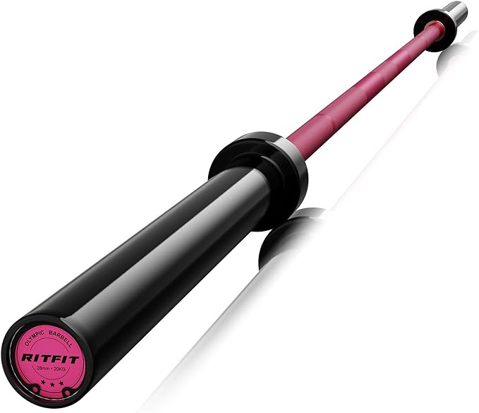 RITFIT 7FT Olympic Barbell for Strength and Weightlifting Training - 2 Inch Olympic Bar for Squat, Deadlift, Bench Press, Curl, Overhead Press - 600lbs/1000lbs/1200lbs Capacity