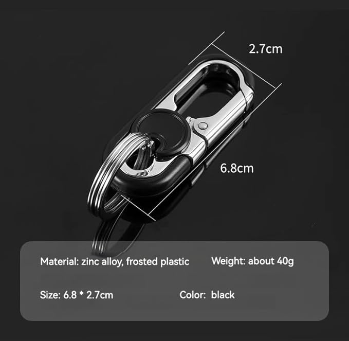 Men's Car Key Chain 2pcs, Personalized Creative Stainless Steel Car Keychain for Men