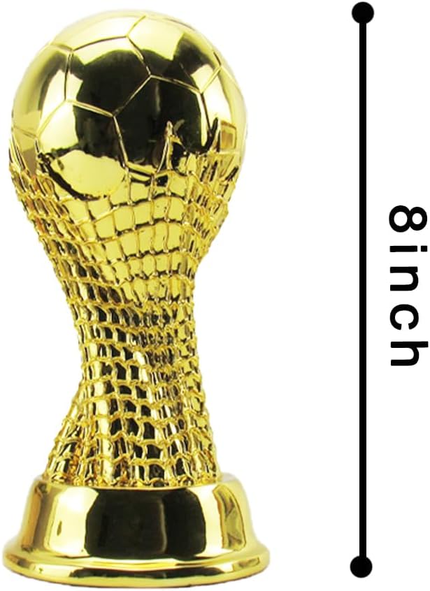 Resin Football Trophy Models, Fan Collectibles, Champions, Gold Medals MVP、 Most Valuable Player Trophy, Gift Award, Birthday Gift, Christmas Gift (8 inch)