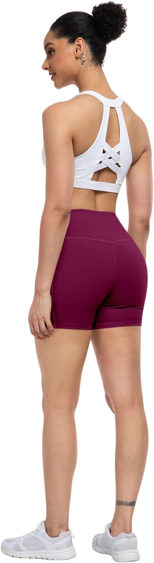 ATHVOTAR Biker Shorts Women with Pockets - 3"/5"/8" High Waisted Workout Spandex Tummy Control Gym Running Yoga Shorts